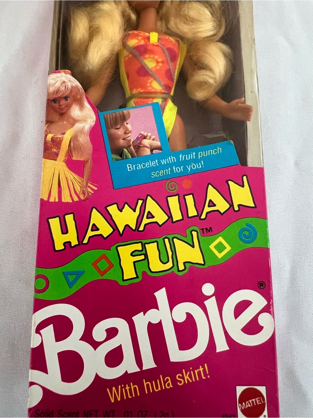 Vintage 1990 Skipper Barbie Hawaiian Fun Blonde Doll in Tropical Swimsuit - Picture 3 of 8